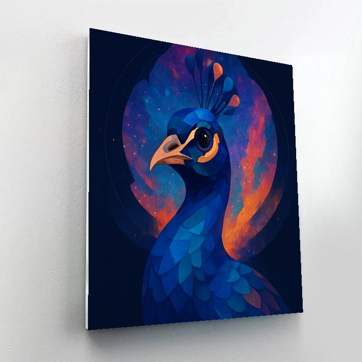 Cosmic Peacock Crown Paint by numbers art