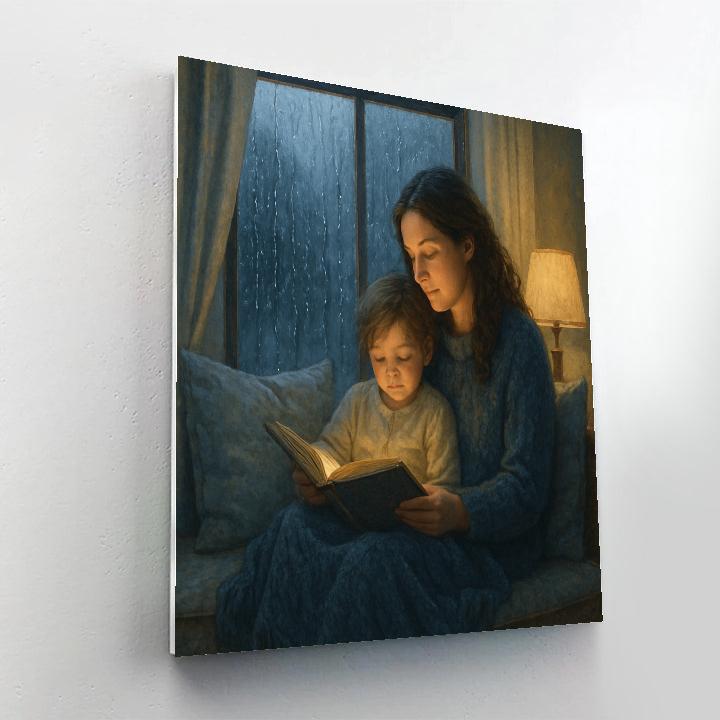 Rainy Window Storytime With Mom Numbered painting kits