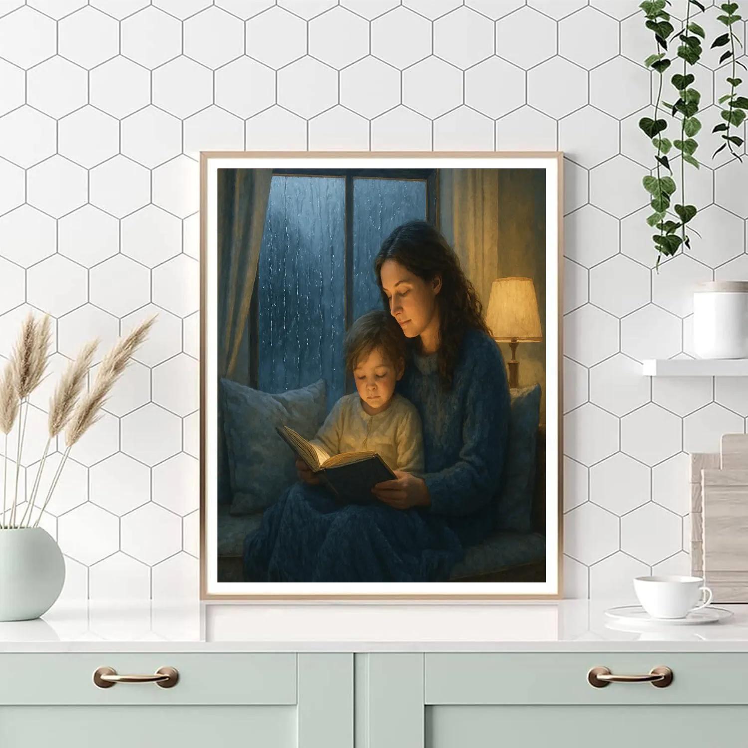 Rainy Window Storytime With Mom Numbered painting kits