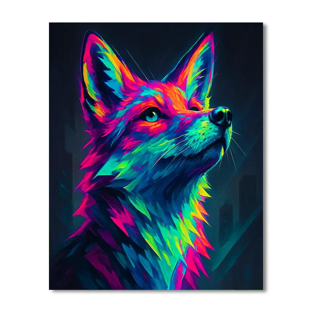 Neon Fox Urban Echo Numbered painting kits
