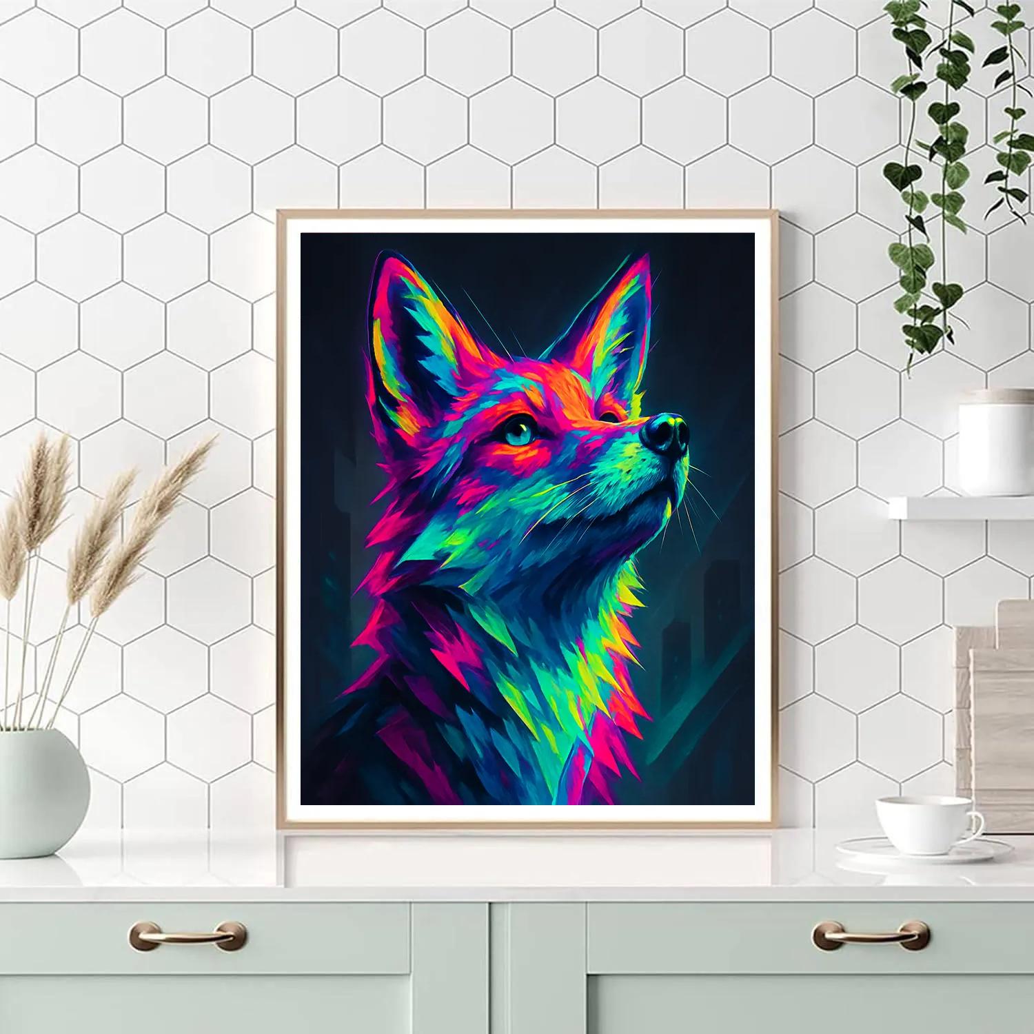 Neon Fox Urban Echo Numbered painting kits