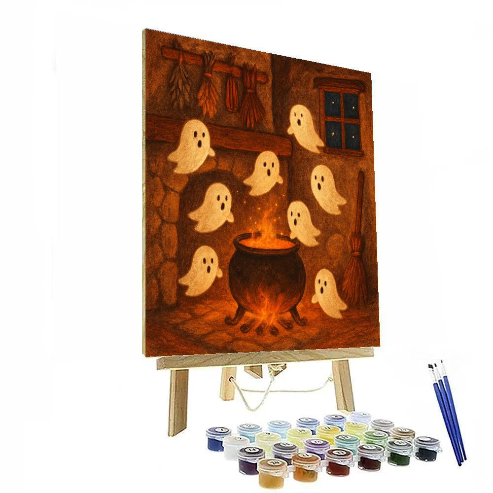 Ghosts By The Hearthside Cauldron paint by color