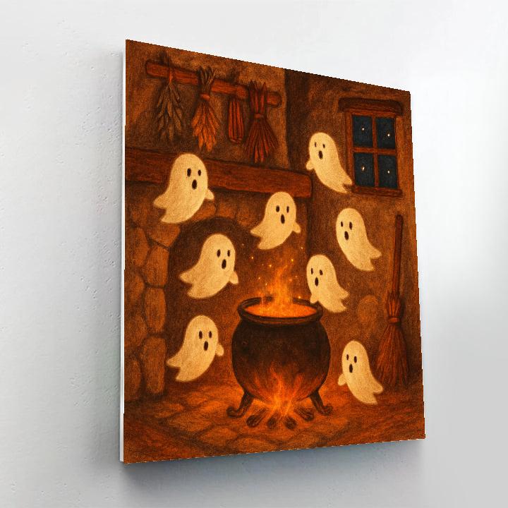 Ghosts By The Hearthside Cauldron paint by color