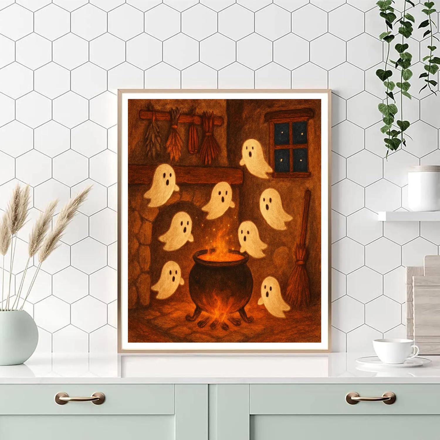 Ghosts By The Hearthside Cauldron paint by color