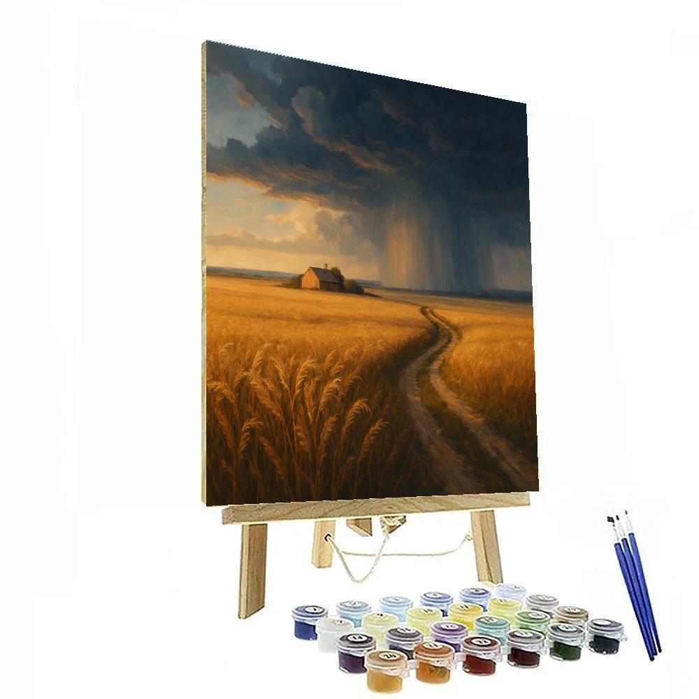 Amber Fields And Distant Storm paint by numbers