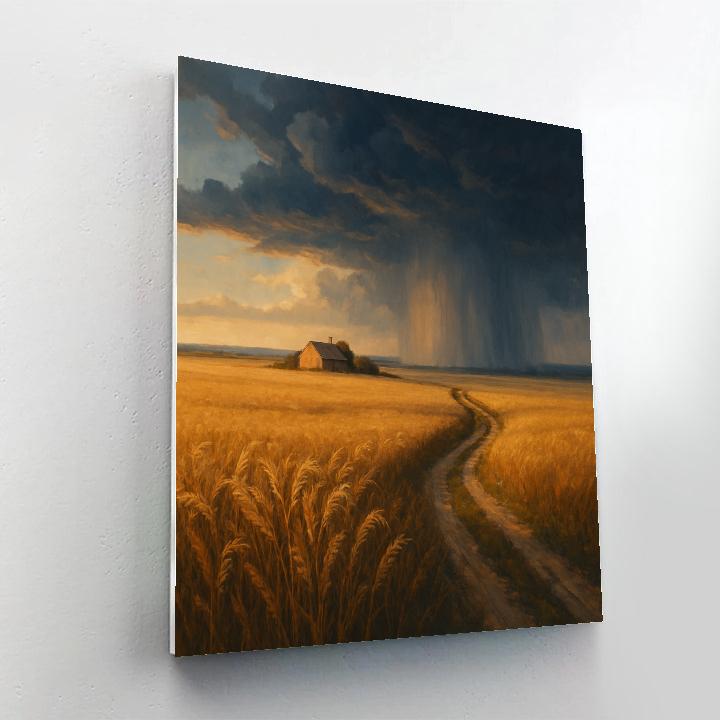 Amber Fields And Distant Storm paint by numbers