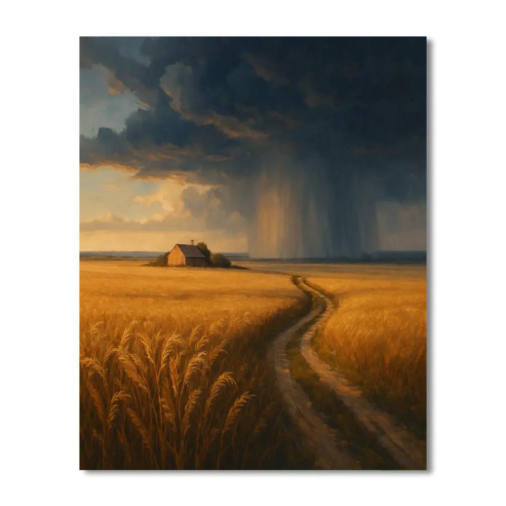 Amber Fields And Distant Storm paint by numbers