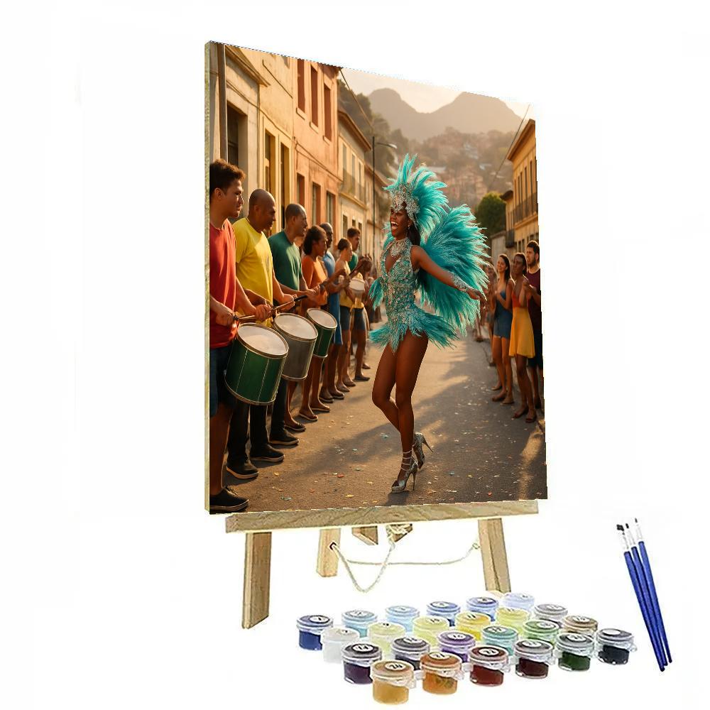 Rio Carnival Samba Street Rehearsal painting number kit