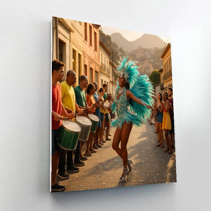 Rio Carnival Samba Street Rehearsal painting number kit