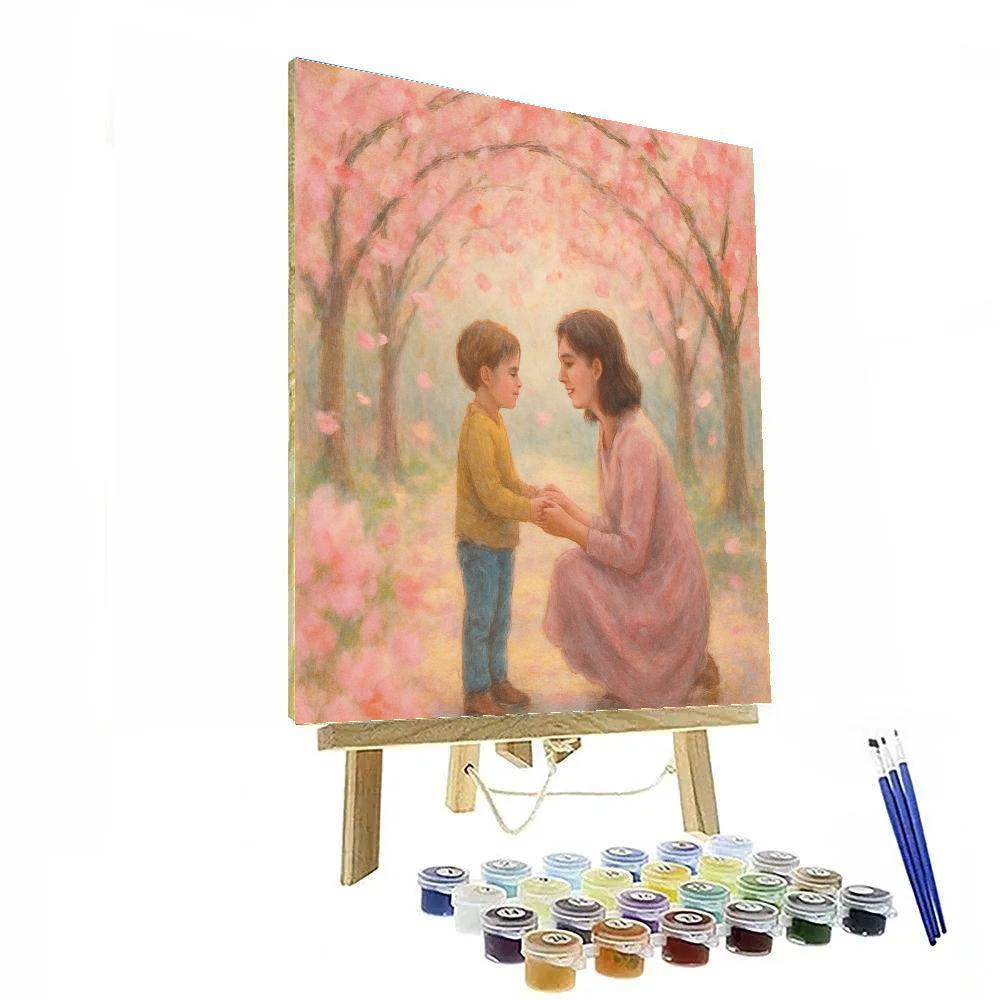 Cherry Blossom Promises With Mom Paint by numbers kits
