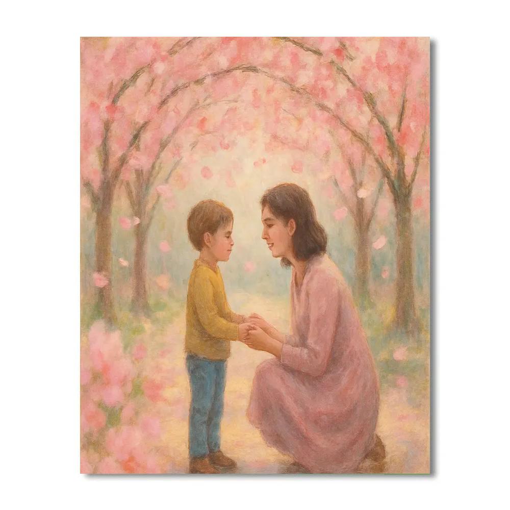 Cherry Blossom Promises With Mom Paint by numbers kits