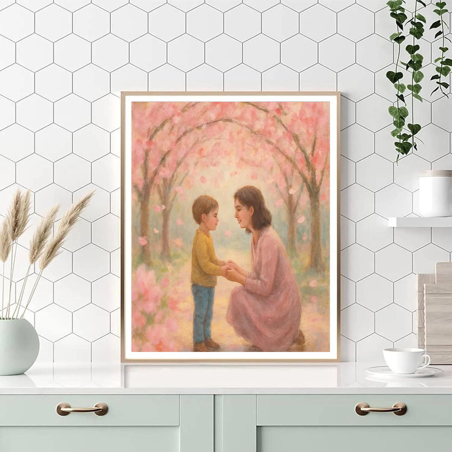 Cherry Blossom Promises With Mom Paint by numbers kits