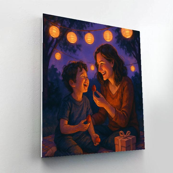 Backyard Star Lantern Picnic painting number kit