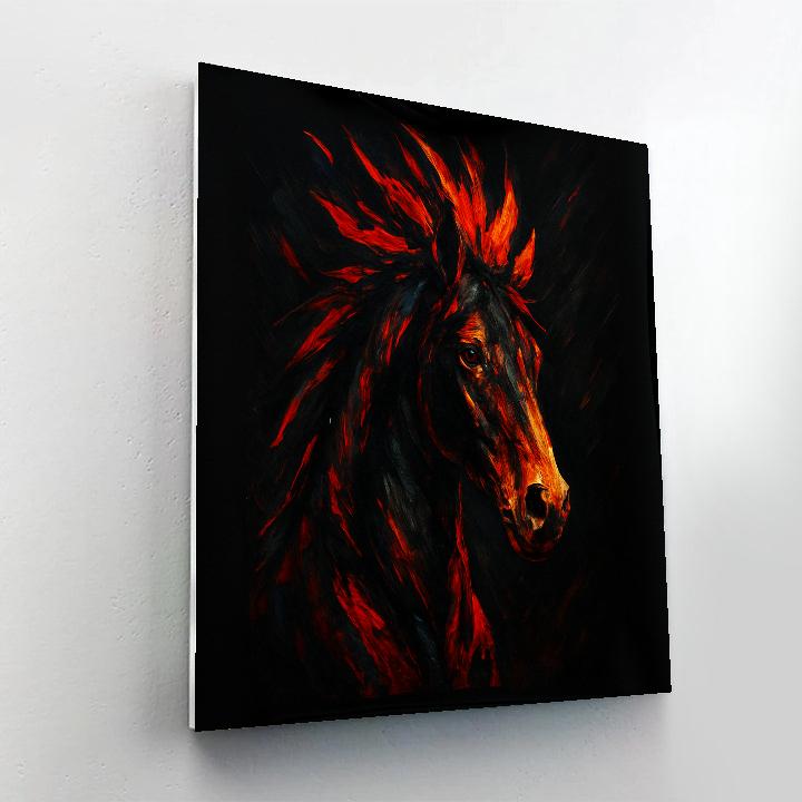Crimson Stallion Thunder painting number kit