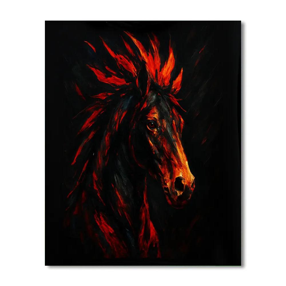Crimson Stallion Thunder painting number kit