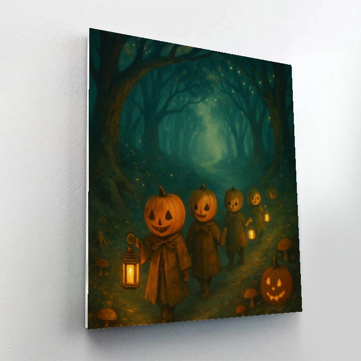 Lantern Parade Through The Enchanted Hollow Paint by numbers kits