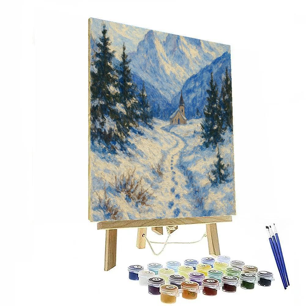 Frozen Path To The Mountain Chapel paint by numbers
