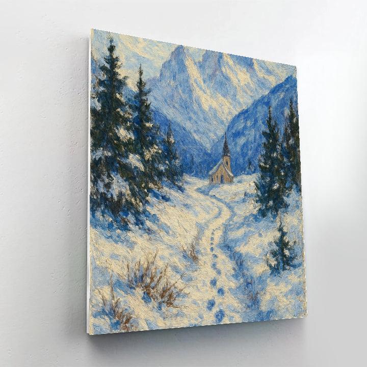 Frozen Path To The Mountain Chapel paint by numbers