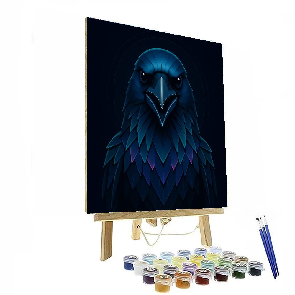 Luminous Raven Cipher Painting by numbers kit