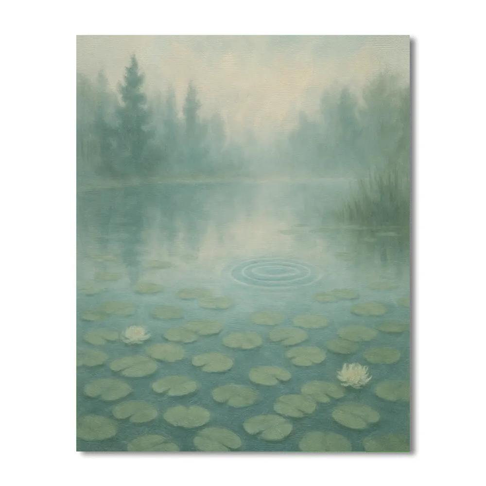 Morning Mist Over Lily Lake Paint by numbers kits