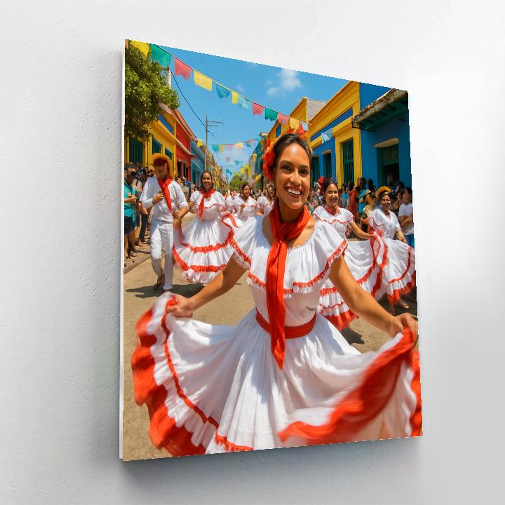 Carnaval De Barranquilla Cumbia Parade Painting by numbers kit