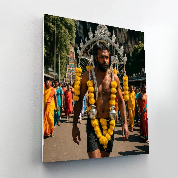 Thaipusam Kavadi Pilgrimage In Kuala Lumpur Painting by numbers kit