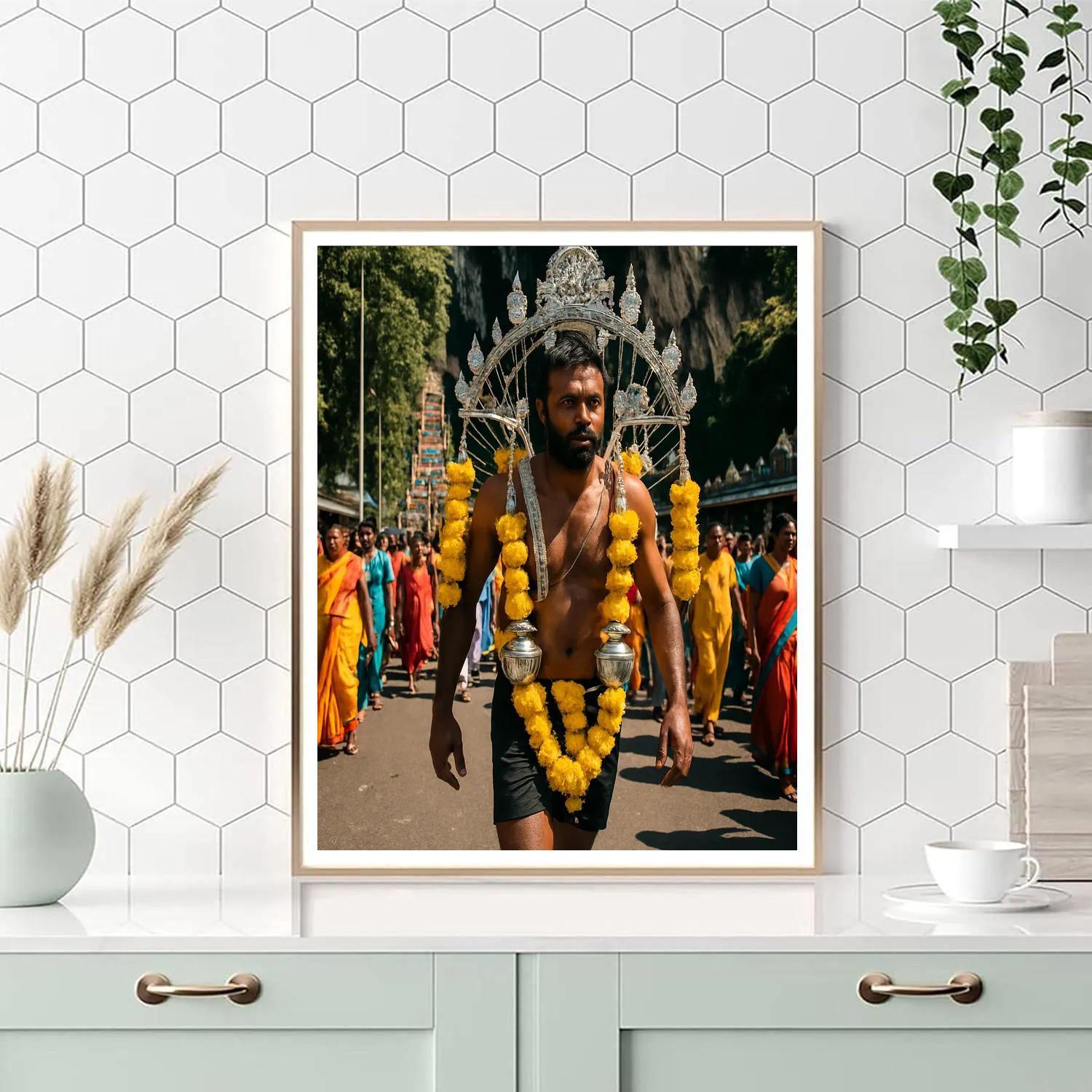 Thaipusam Kavadi Pilgrimage In Kuala Lumpur Painting by numbers kit