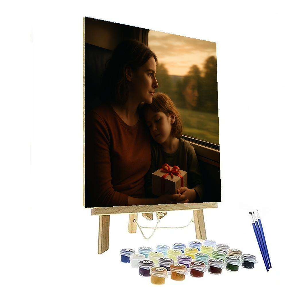 Mothers Day Train Journey Together Paint by numbers art