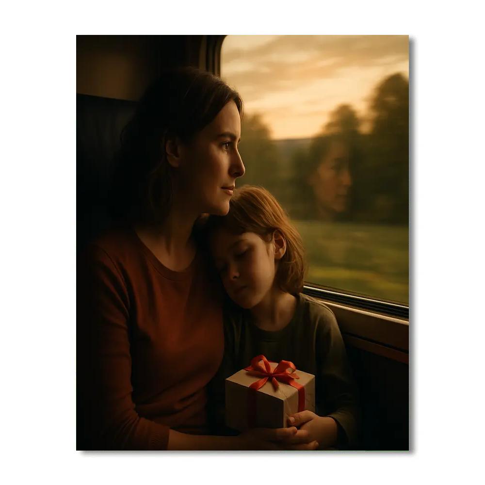 Mothers Day Train Journey Together Paint by numbers art