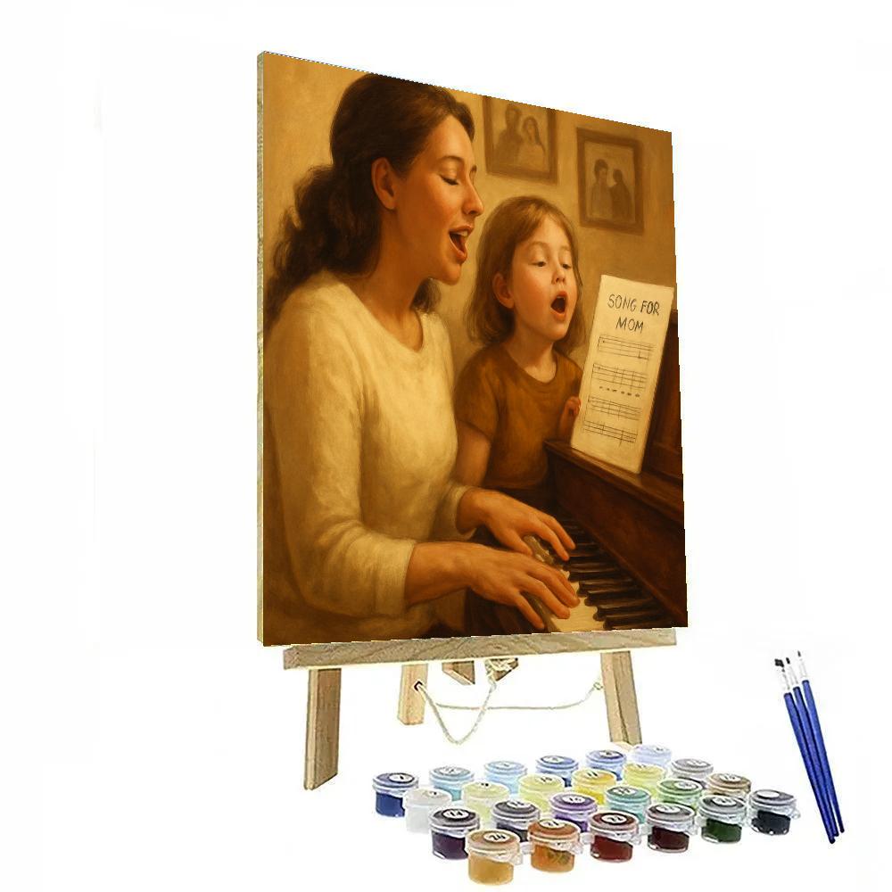 Mothers Day Music Room Duet Paint by numbers kits