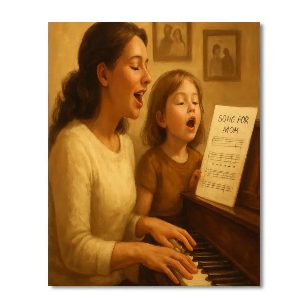 Mothers Day Music Room Duet Paint by numbers kits