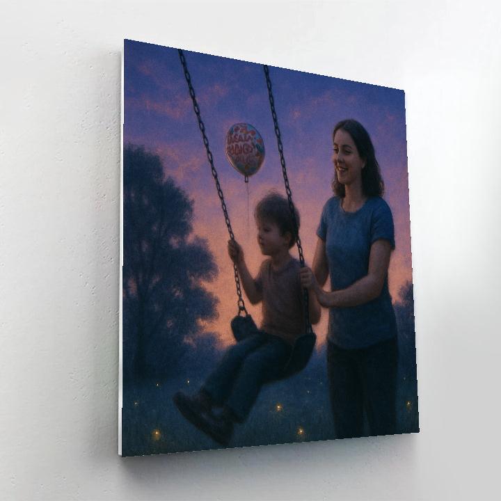 Twilight Park Swing With Mom DIY paint by numbers