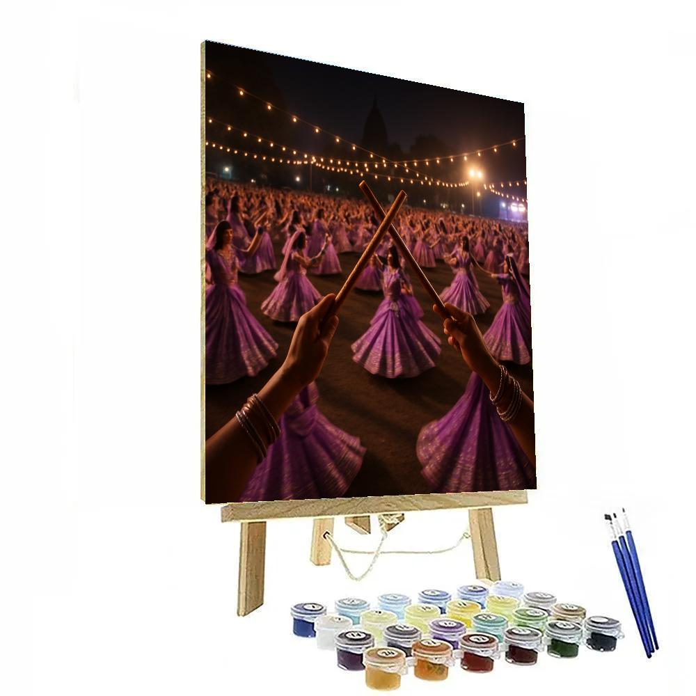 Lavender Colored Navratri Garba Night In Ahmedabad Numbered painting kits