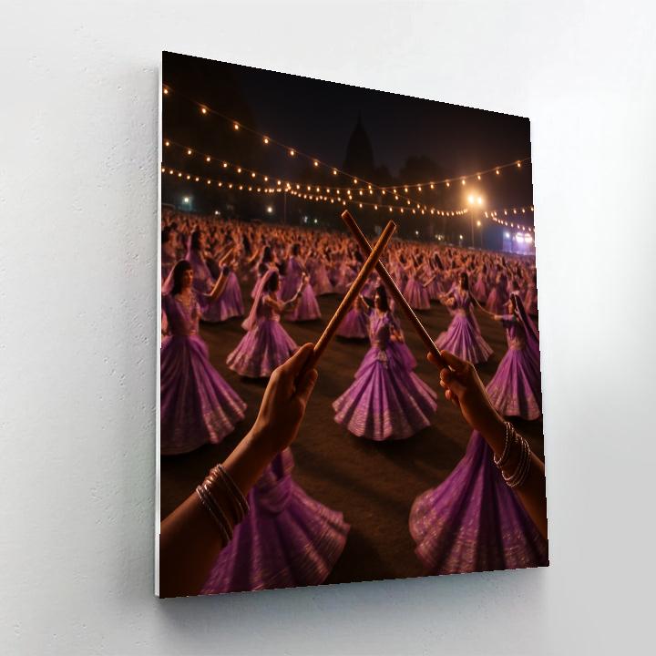 Lavender Colored Navratri Garba Night In Ahmedabad Numbered painting kits
