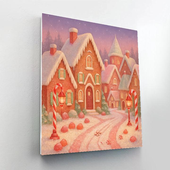 Gingerbread Street At Twilight paint by color