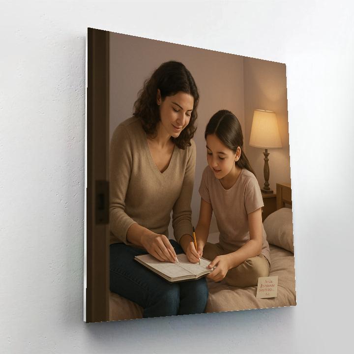 Bedside Homework Helper Mom Number painting