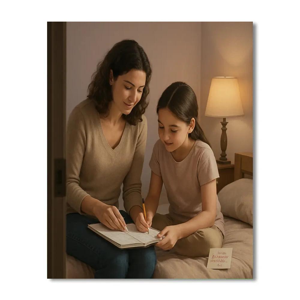 Bedside Homework Helper Mom Number painting