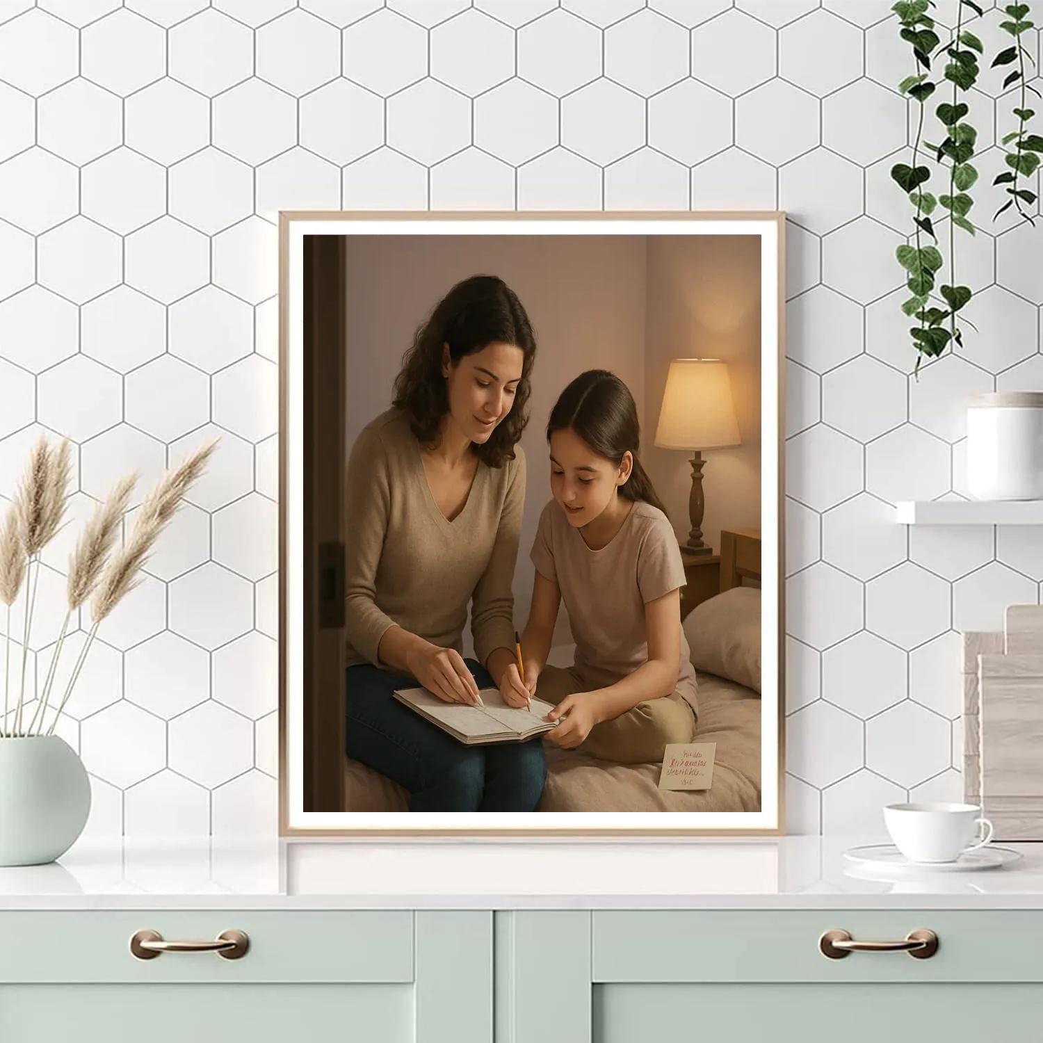 Bedside Homework Helper Mom Number painting