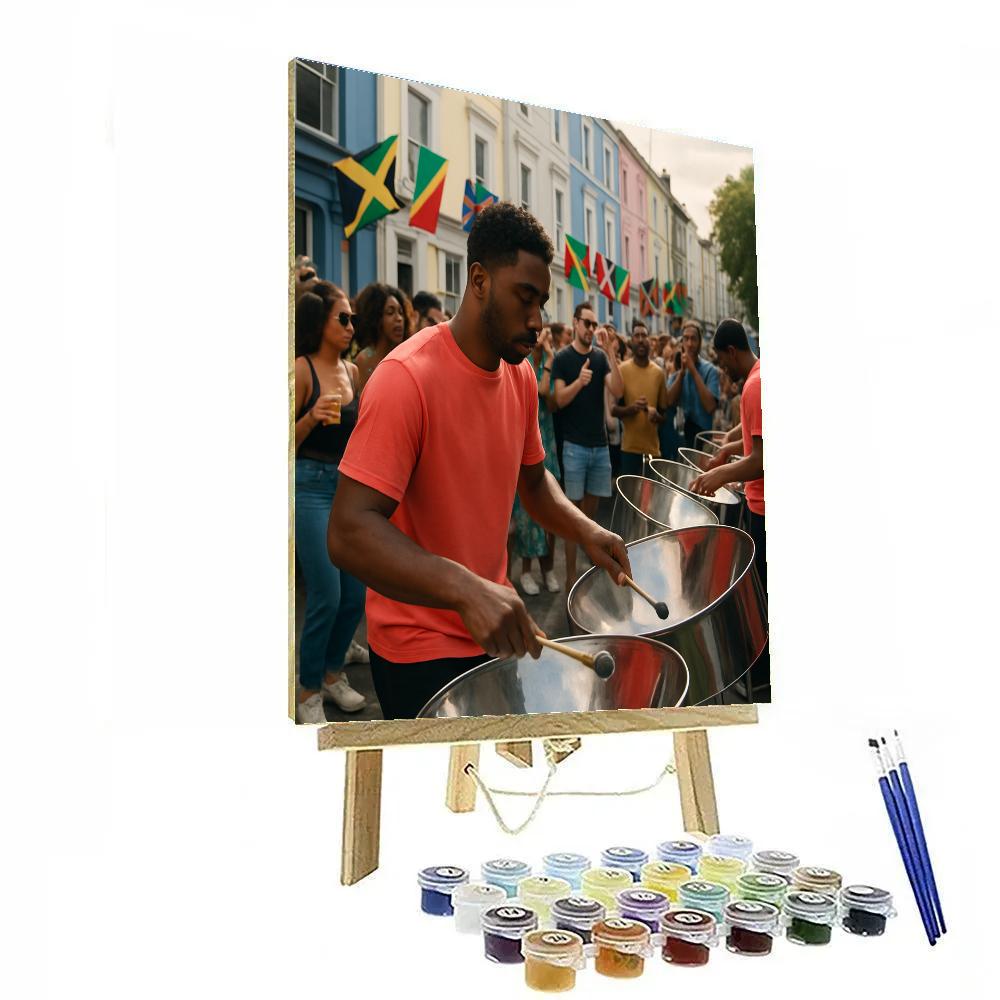 Notting Hill Carnival Steelpan Corner paint by color