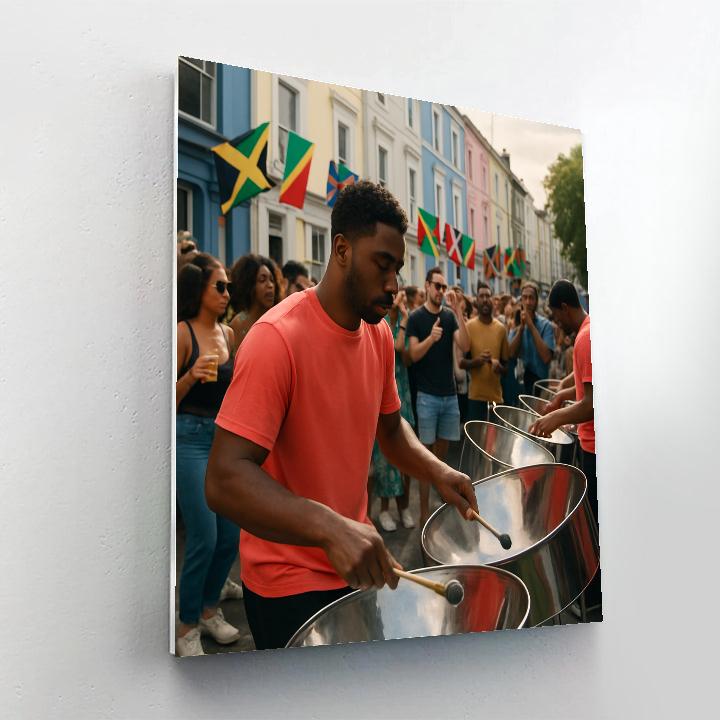 Notting Hill Carnival Steelpan Corner paint by color