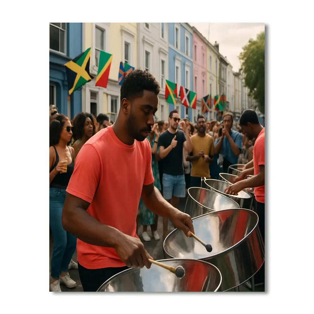 Notting Hill Carnival Steelpan Corner paint by color