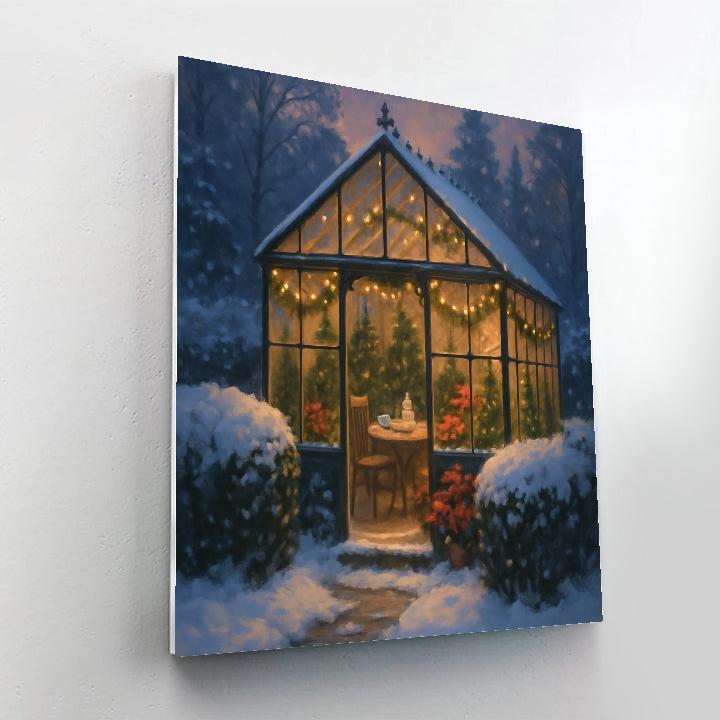 Holiday Tea In The Greenhouse Painting by numbers kit