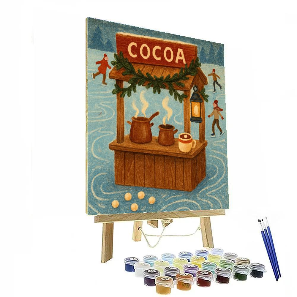 Cocoa Stand On The Frozen Lake Number painting