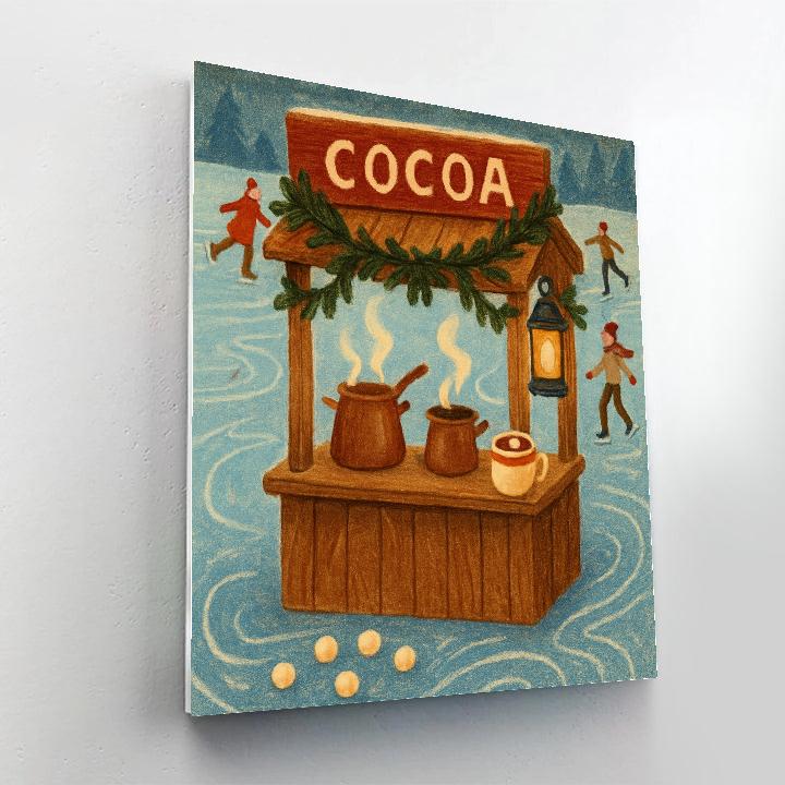 Cocoa Stand On The Frozen Lake Number painting