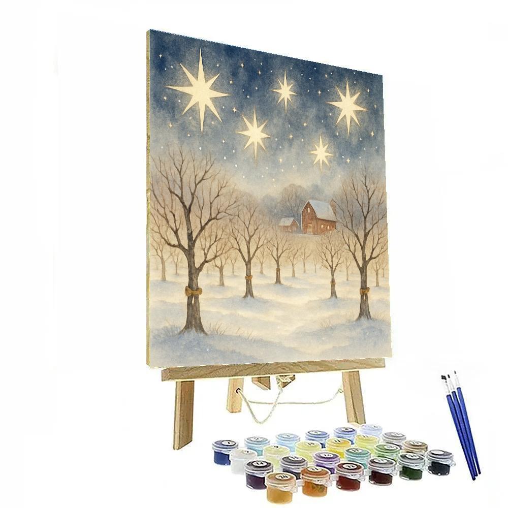 Christmas Starlight Over The Orchard Paint by numbers kits