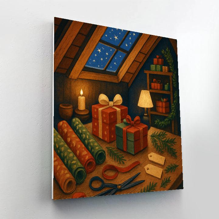 Midnight Gift Wrap Workshop Paint by numbers art