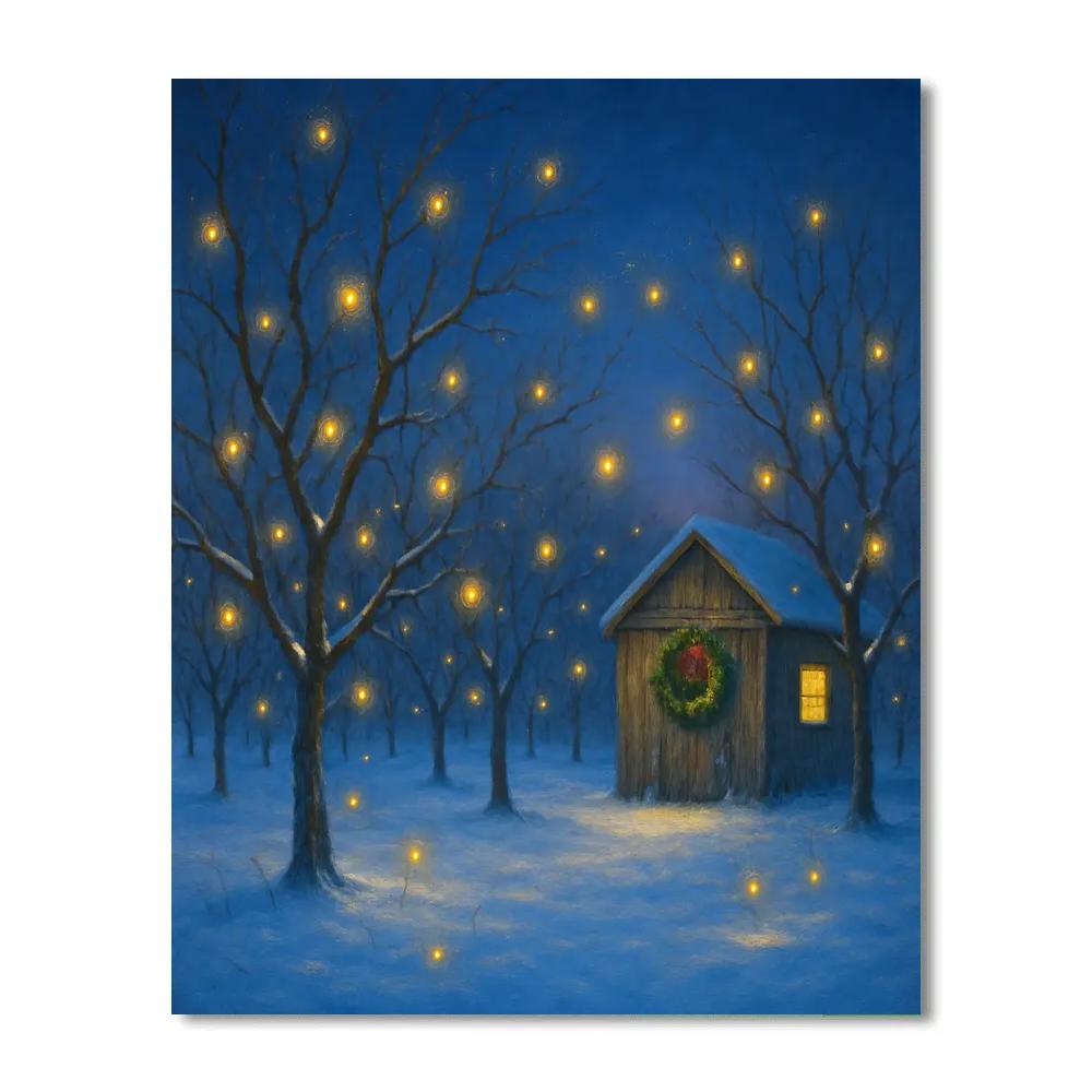 Christmas Firefly Orchard DIY paint by numbers