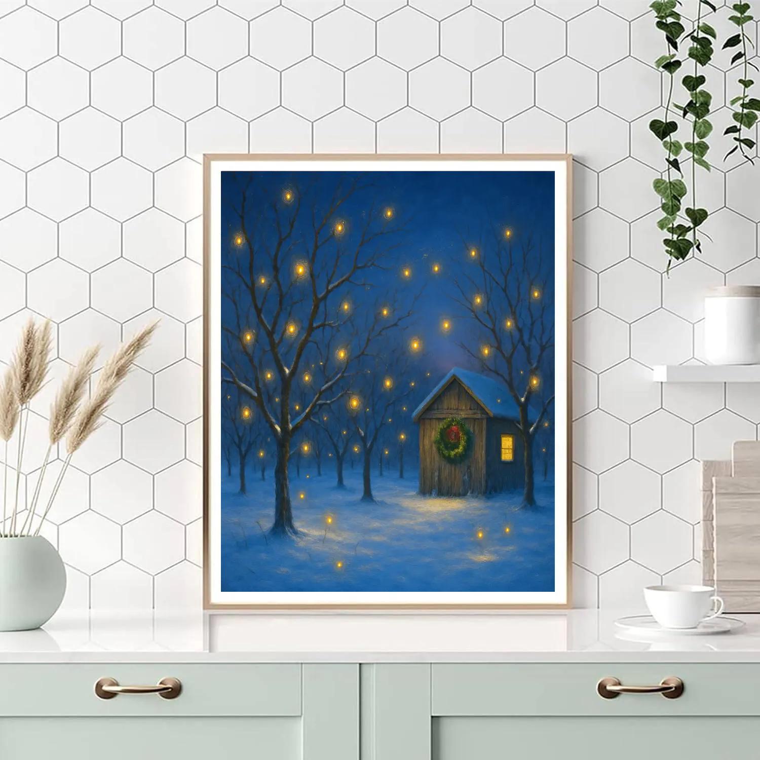 Christmas Firefly Orchard DIY paint by numbers
