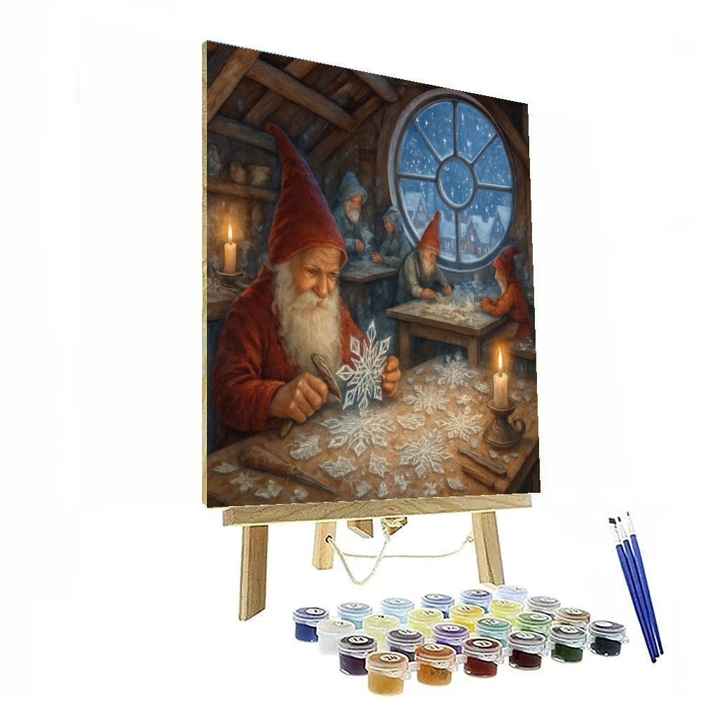 Snowflake Makers Attic Workshop paint by numbers