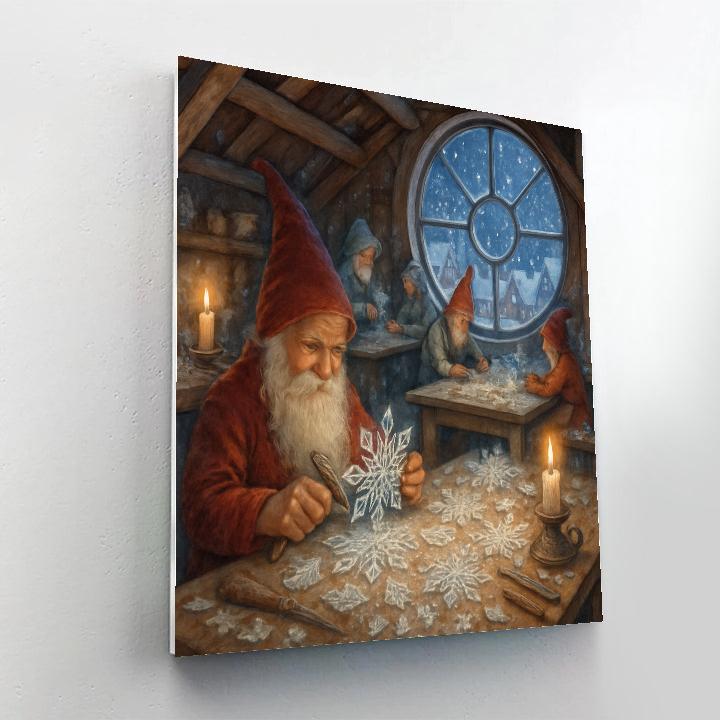 Snowflake Makers Attic Workshop paint by numbers